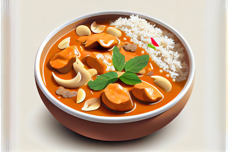 Fresh Thai Massaman Curry food Ai generativeの素材