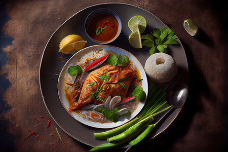 Thai Khao Mok Gai food Ai generativeの素材