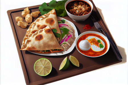 Tasty Thai Pad Kra Pao food Ai generativeの素材