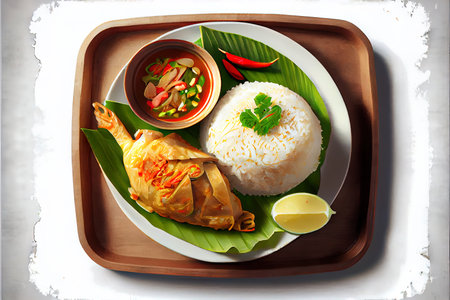 Thai Khao Mok Gai food Ai generativeの素材