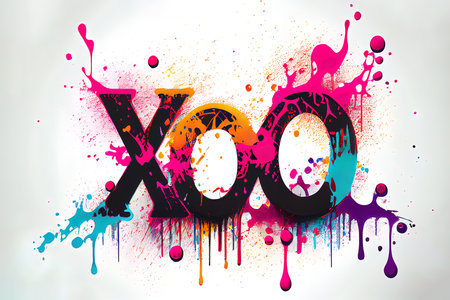Surprising xoxo love illustrationの素材