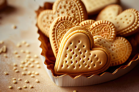 Awesome Valentines Day heart shaped Ai generativeの素材