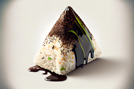 Nutritious Japanese Onigiri food Ai generativeの素材