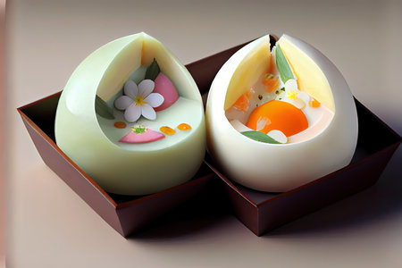 Fresh Japanese Wagashi food Ai generativeの素材