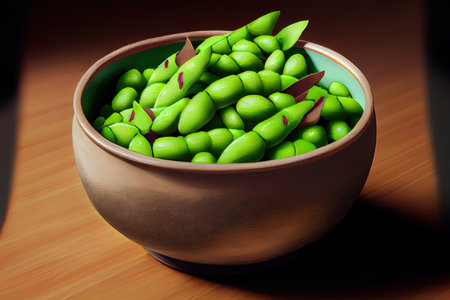 Tasty Japanese Edamame food Ai generativeの素材