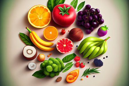 Healthy food clean eating selection Ai generated imageの素材