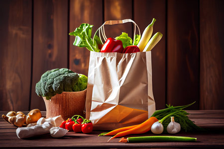 Real Healthy food vegetables Eco Ai generated imageの素材