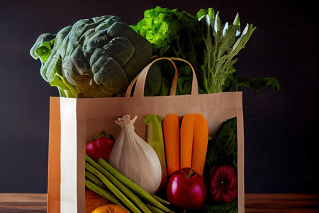 Healthy food vegetables Eco Ai generated imageの素材