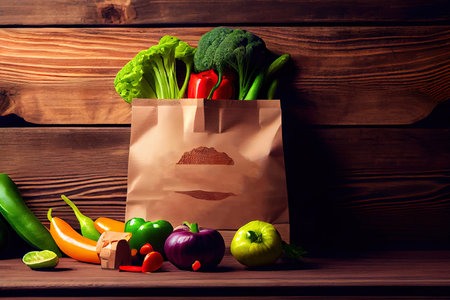 Pure Healthy food vegetables Eco Ai generated imageの素材