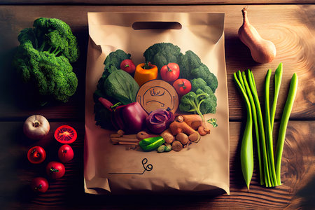 Healthy food vegetables Eco Ai generated imageの素材