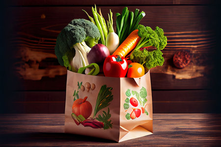 Pure Healthy food vegetables Eco Ai generated imageの素材