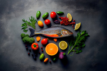 Vegeterian Healthy food clean eating selection Ai generated imageの素材