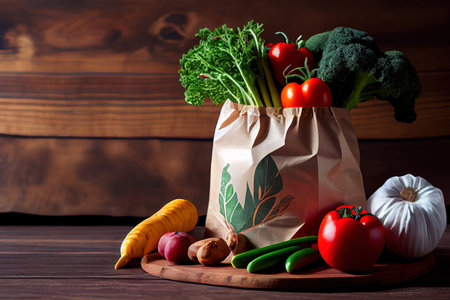 Real Healthy food vegetables Eco Ai generated imageの素材