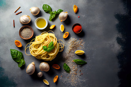 Raw food Ingredients for cooking Ai generated imageの素材