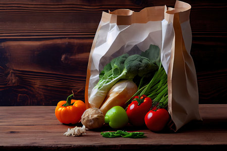 Natural Healthy food vegetables Eco Ai generated imageの素材