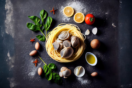 Vegeterian Raw food Ingredients for cooking Ai generated imageの素材