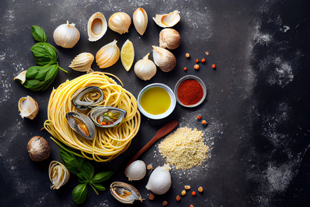 Raw food Ingredients for cooking Ai generated imageの素材