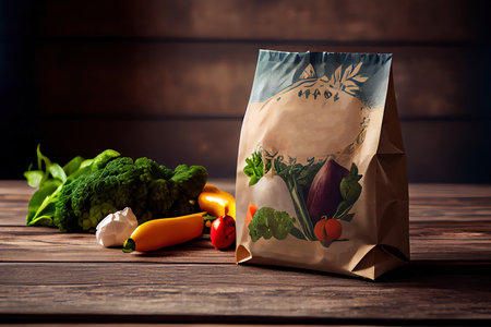 Natural Healthy food vegetables Eco Ai generated imageの素材