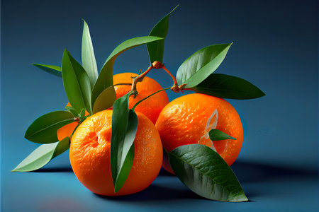 Fresh Tangerines mandarin Ai generated imageの素材