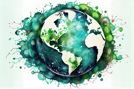 World many country and city under lockdown concept. Generative Aiの素材