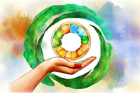 businessman holding circular economy icon Circular economy concept. Generative Aiの素材