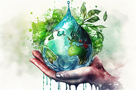 Protect the environment. Renewable energy for future. Generative Aiの素材