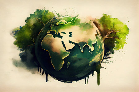 World is restarting the concept of earth day. Generative Aiの素材