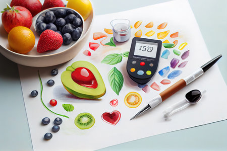 Diabetes monitor . Generative Aiの素材
