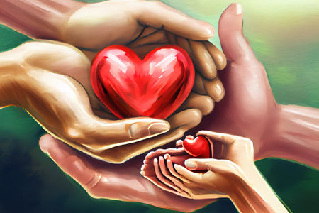 world health day, adoption foster care home, organ donor day. Generative Aiの素材