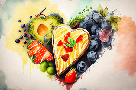 Keto food for ketogenic diet. Generative Aiの素材