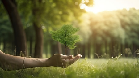 Environmental conservation in the garden for children. Generative Aiの素材