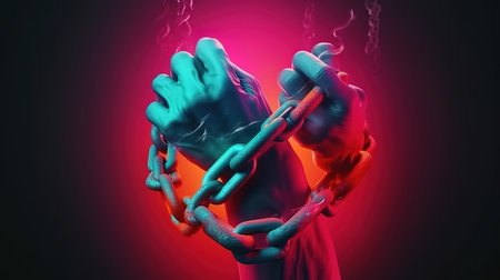 Freedom and Human Rights concept. Generative Aiの素材