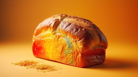 Close-up hands holding small bread. Generative Aiの素材