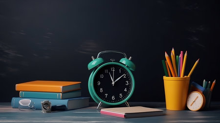 Back to school concept - school office supplies. Generative Aiの素材