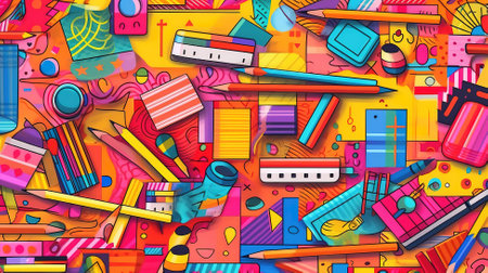 Checkered texture, Back to school. Generative Aiの素材