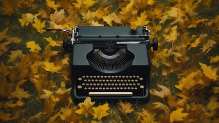 Fall time.Autumn cozy mood. writing marophon. Generative Aiの素材