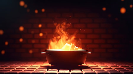 Independence day concept with hot dogs, Charcoal briquettes firing up for the grill. Generative Aiの素材