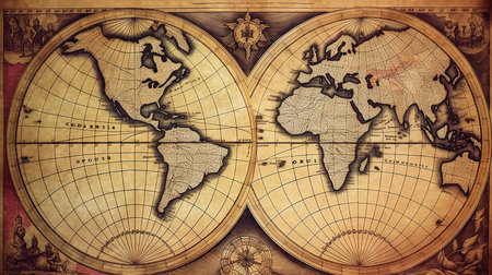 The map used for background is in Public domain. Map source: New York Public Library. Generative Aiの素材
