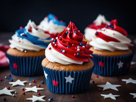 Veterans Day, Memorial Day, and Fourth of July Food Concept. Generative Aiの素材