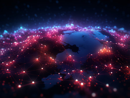 Background with space, stars, Glowing Luxury Modern Abstract Background. Generative Aiの素材