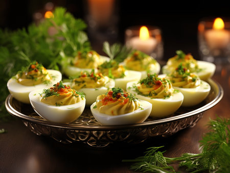 A platter of colorful and crunchy cruditÃ© cups with hummus or creamy dip. Generative Aiの素材