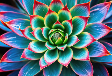 Purple leafed aeonium tree houseleak sunlight. Generative Aiの素材