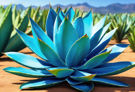 Blue agave plant. Generative Aiの素材