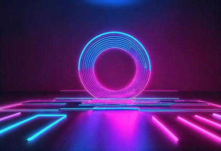 Abstract minimalist geometric background. Ultraviolet spectrum. Generative Aiの素材