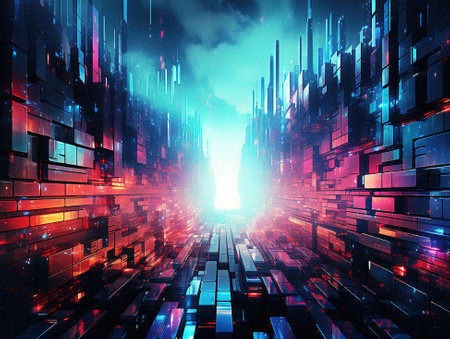 Abstract SciFi Landscapes A Databending Twist on the Scientific Revolutionの素材
