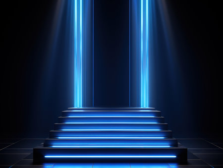 Realistic neon lights backgroundの素材