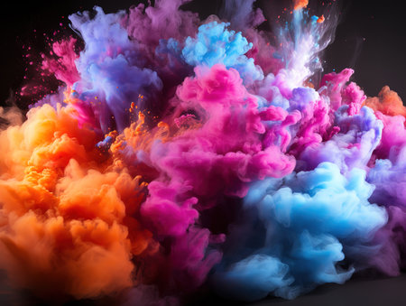 Paint explosion realistic compositionの素材