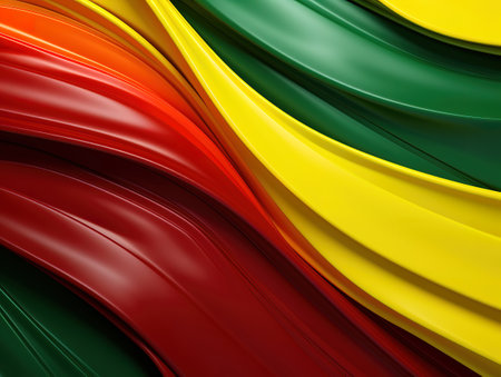 Colorful rainbow waves abstract backgroundの素材