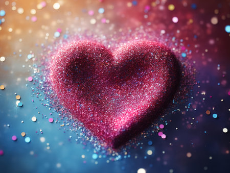 Origami paper heart valentine day greetings ardの素材