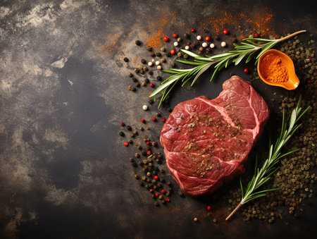 Juicy grilled sirloin steak smoked to perfectionの素材